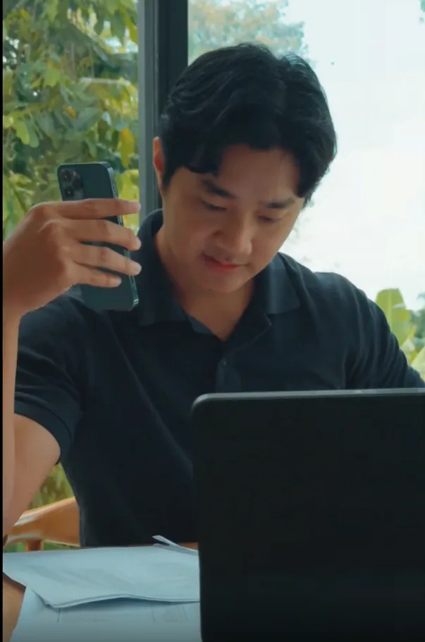 Freddy reviewing property documents and transaction details
